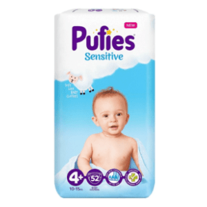 PUFIES pelene sensitive 4+ 52kom slide slika