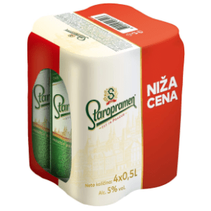 STAROPRAMEN pivo limenka 4x0,5l slide slika