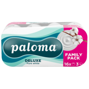 Toaletni papir PALOMA deluxe pure white 3 sloja 16 kom slide slika