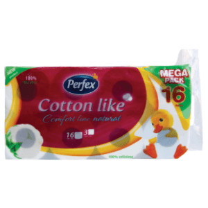 Toaletni papir PERFEX cotton line 3 sloja 16 kom slide slika