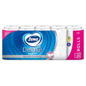 Toaletni papir ZEWA deluxe pure white 3 sloja 20 kom slide slika