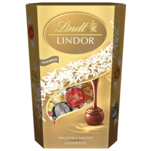 Bombonijera LINDT assorted cornet 337g slide slika