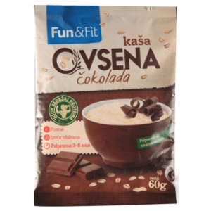 FUN & FIT zobena kaša čokolada 60g slide slika