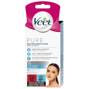 VEET pure trakice za depilaciju lice 20kom slide slika