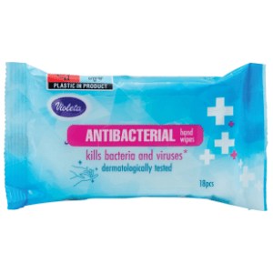 Vlažne maramice VIOLETA antibacterial 18kom slide slika
