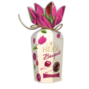 Bombonijera HEIDI Bouqet flower dark & cherry 120g slide slika