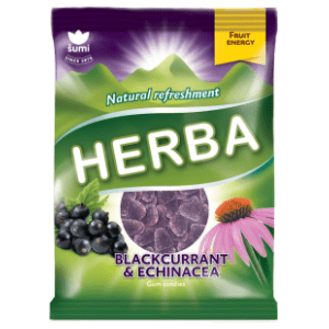 Gumeni bomboni HERBA crni ribiz 90g slide slika