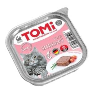 TOMI hrana za mačke kozice 100g slide slika