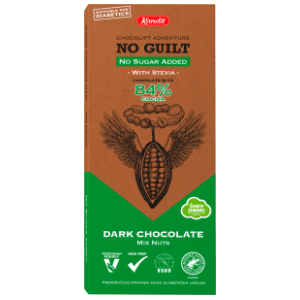 Tamna čokolada KANDIT no guilt mix nuts 84% 80g slide slika