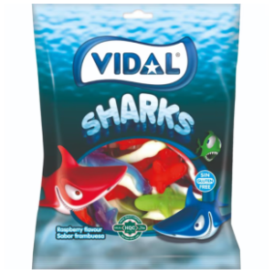 Gumeni bomboni VIDAL sharks 90g slide slika