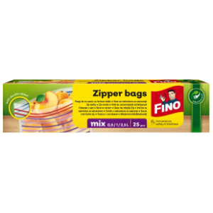 FINO vrećice za zamrzivač zipper bags 0,5l/1l/2l 25kom slide slika