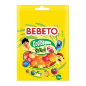 Gumeni bomboni BEBETO cool beans sour mix 60g slide slika