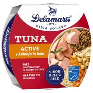 Tuna salata DELAMARIS active kvinoja i leća 170g slide slika