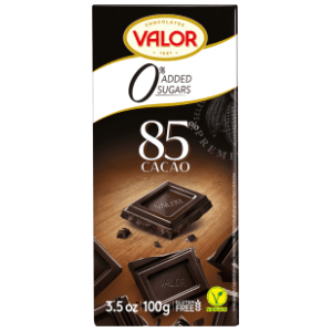 Tamna čokolada VALOR 85% sa stevijom 100g slide slika