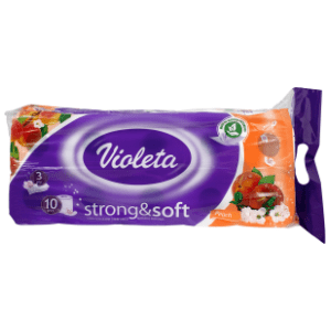 Toaletni papir VIOLETA breskva 3 sloja 10 kom slide slika