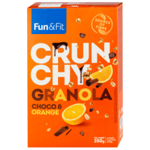 FUN&FIT granola crunchy choco orange 250g slide slika