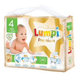 LUMPI pelene premium 4 maxi 42kom slide slika