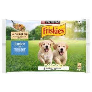 FRISKIES Junior piletina i grašak u želeu 4x85g slide slika