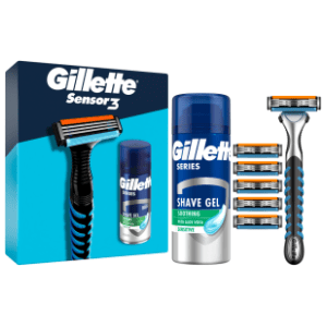 GILLETTE set (brijač, 6 patrona, pjena za brijanje 75ml) slide slika