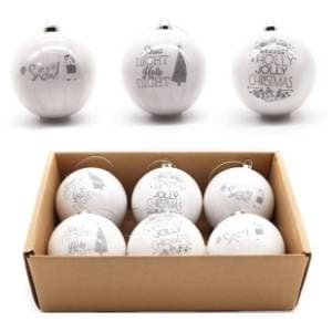 Božićne kuglice za bor 7,5cm Denis 51-553000 6kom slide slika