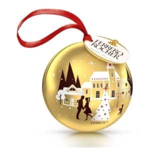 Bombonijera FERERRO ROCHE Tin balls xmas 40g slide slika