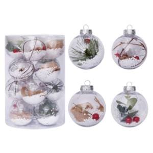 Božićne kuglice za bor 8cm DENIS 16kom slide slika