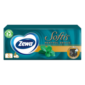 Papirnate maramice ZEWA softis menthol 4 sloja 10 kom slide slika