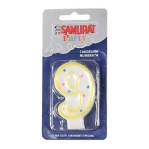 Rođendanska svjećica Broj 9 SAMURAI slide slika