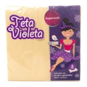 Salvete VIOLETA Super soft bež 2sloja 25kom slide slika