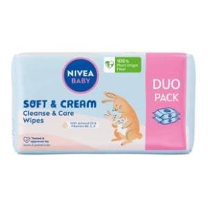 Vlažne maramice NIVEA Soft & cream 2x57kom slide slika