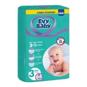 EVY BABY pelene 3u1 sustav 3 midi 64kom slide slika