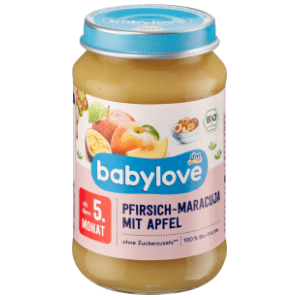 BABYLOVE kašica breskva marakuja s jabukom 190g slide slika
