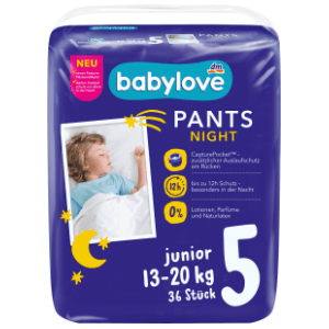 BABYLOVE noćne pelene pants 5 junior 36kom slide slika