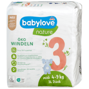 BABYLOVE pelene nature 3 midi 36kom slide slika