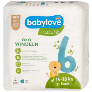 BABYLOVE pelene nature 6 XL 27kom slide slika