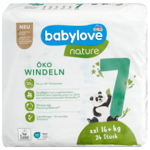 BABYLOVE pelene nature 7 XXL 24kom slide slika
