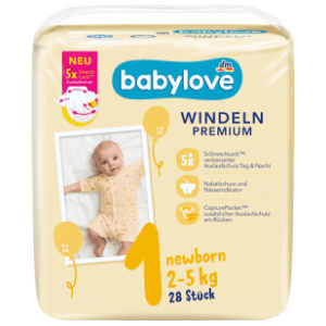 BABYLOVE pelene premium 1 newborn 28kom slide slika