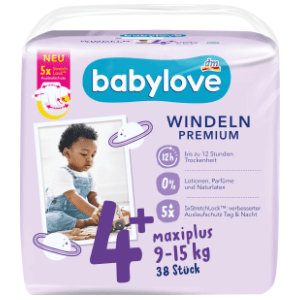 BABYLOVE pelene premium 4+ maxiplus 38kom slide slika
