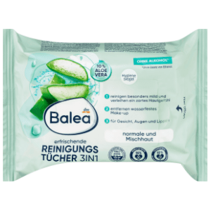BALEA 3u1 maramice za čišćenje lica aloe vera 25kom slide slika