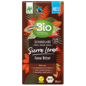 Čokolada DM BIO Sierra Leone tamna 72% kakao 80g slide slika