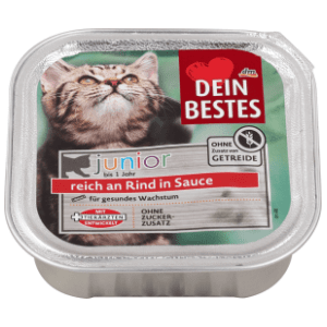 DEIN BESTES Junior hrana za mačke govedina u umaku 100g slide slika