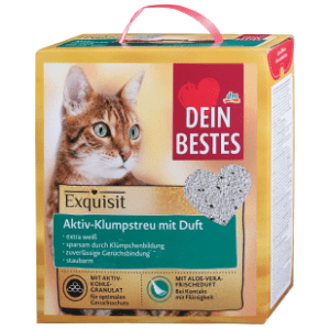 DEIN BESTES pijesak za mačke s aktivnim ugljenom i aloe verom 6l slide slika