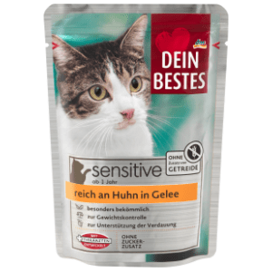 DEIN BESTES Sensitive hrana za odrasle mačke piletina 100g slide slika
