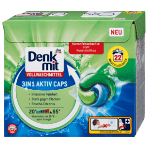 DENKMIT Aktiv caps 3u1 kapsule za bijelo rublje 22kom slide slika
