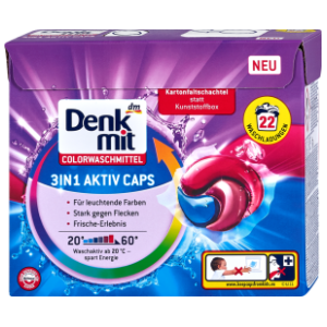 DENKMIT Aktiv caps 3in1 kapsule za rublje 22kom slide slika