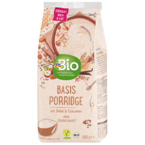 Pahuljice DM BIO Basis porridge kaša s pirovom i psilijumom 500g slide slika