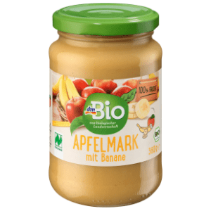 DM BIO voćni pire jabuka i banana 360g slide slika