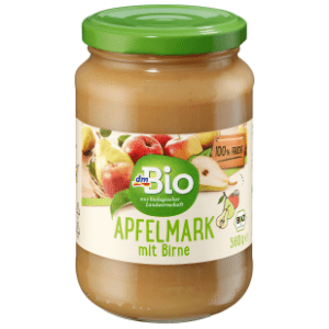 DM BIO voćni pire jabuka i kruška 360g slide slika