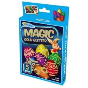 Glitter gel za ukrašavanje jaja magic zlatni PANGRAF 5kom slide slika