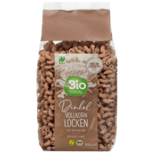 Integralna tjestenina DM BIO od pira spirale 500g slide slika